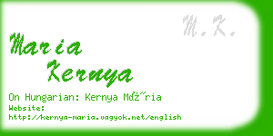 maria kernya business card